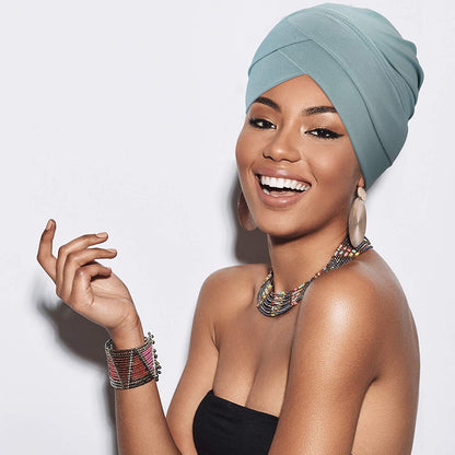 Geyoga 4 Pieces Women Turban Hats Slouchy Sleep Cap Headwrap Headwear Apparel & Accessories > Clothing Accessories > Headwear Geyoga   