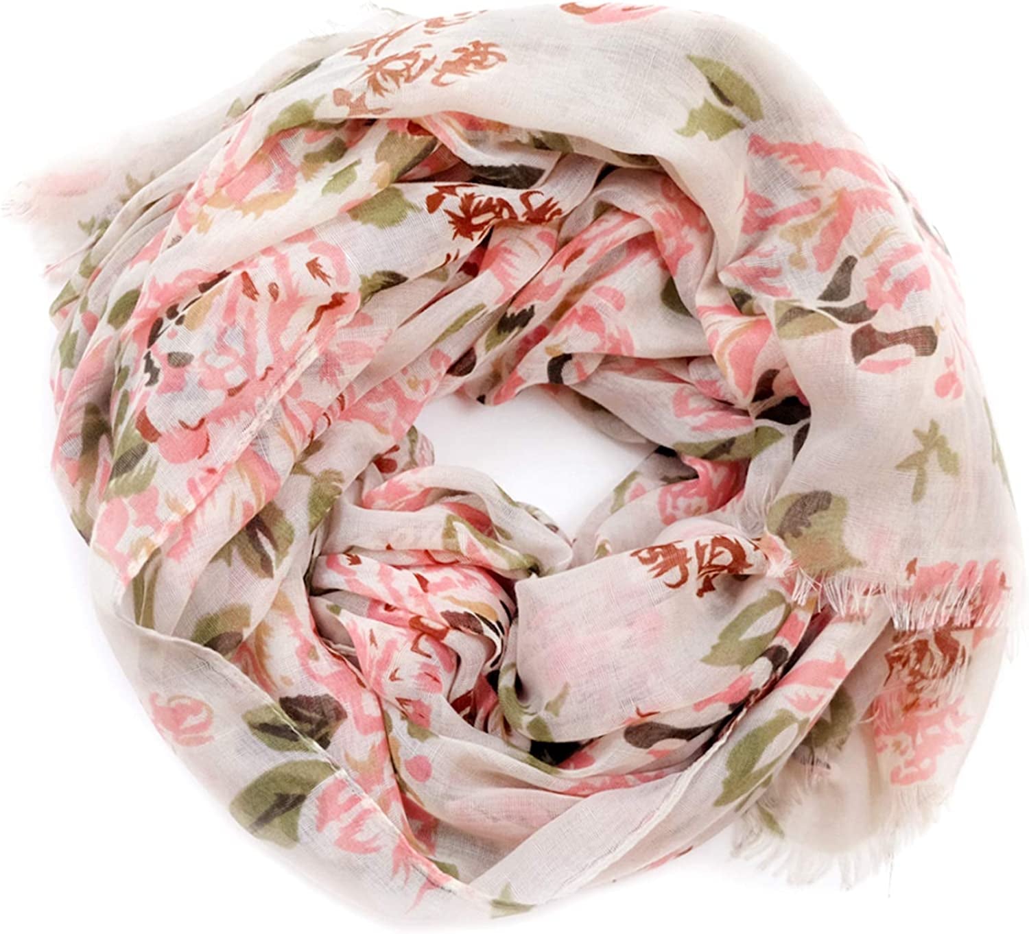 Scarfs for Women Lightweight Floral Flower Fashion Wrap Shawl Fall Winter Apparel & Accessories > Clothing Accessories > Scarves & Shawls MIMOSITO   