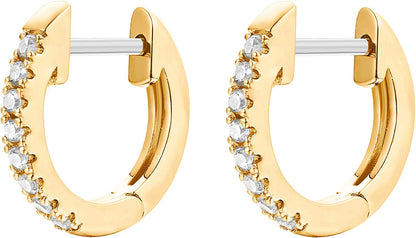 PAVOI 14K Gold Plated Cubic Zirconia Cuff Earrings Huggie Stud Apparel & Accessories > Jewelry > Earrings PAVOI   