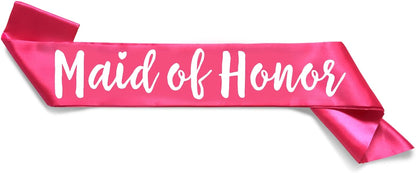 Team Bride Range Individual Sash - Sophisticated & Fun Party Favor for Bachelorette Party, Bridal Shower & Wedding Party - Double-Layer Sewn Satin (Maid of Honor, Rose Gold) Apparel & Accessories > Clothing Accessories > Sashes Bachelorette to Bride Pink Maid of Honor 