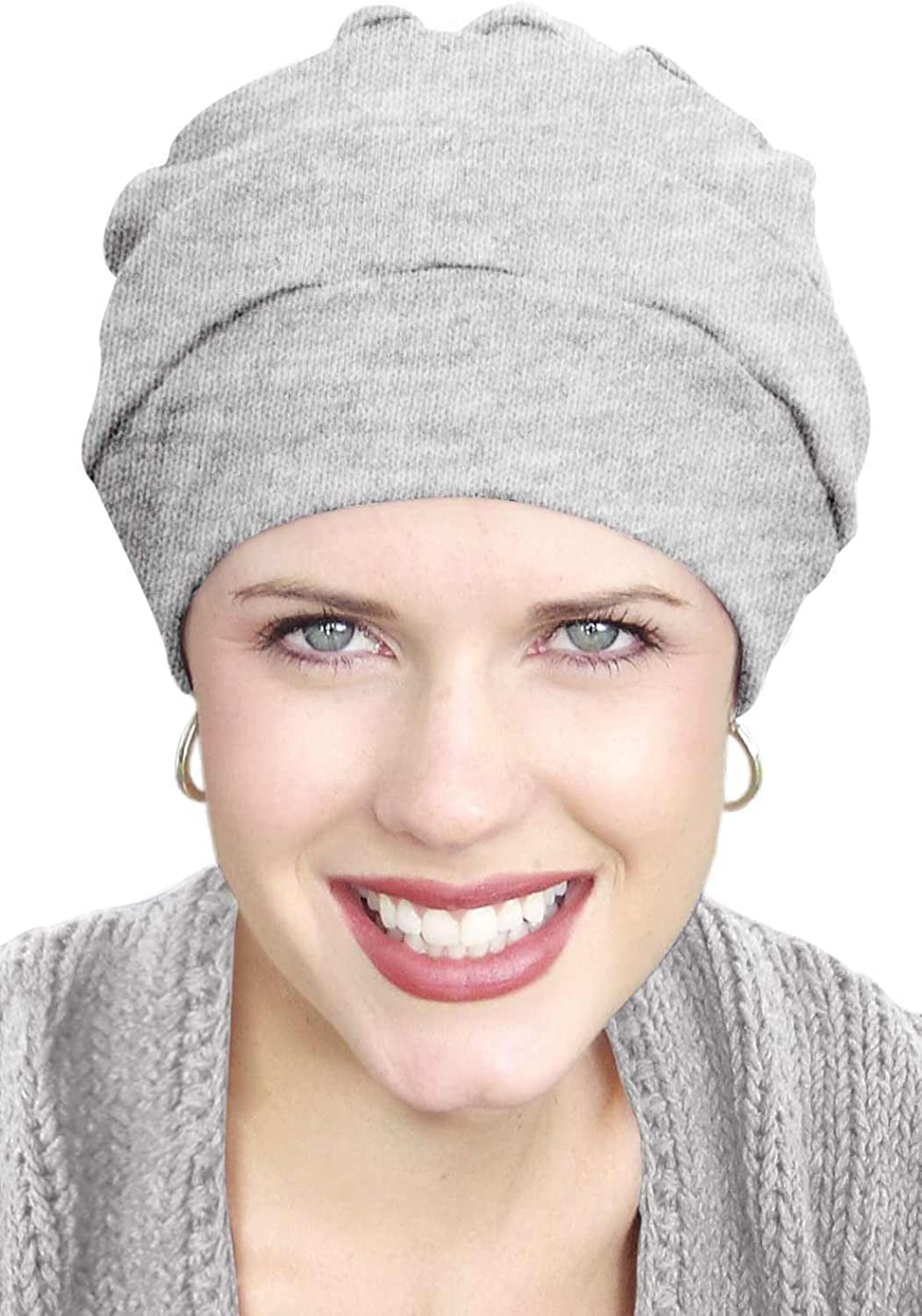 Headcovers Unlimited Three Seam Turban - 100% Cotton Hat Apparel & Accessories > Clothing Accessories > Headwear Headcovers Unlimited Grey Heather One Size 