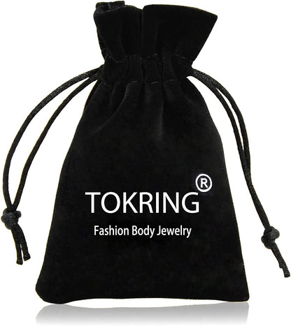 TOKRING 14G 14Mm 16Mm Nipple Rings Surgical Steel Nipple Barbell Nipple Piercing Jewelry for Women Girls Apparel & Accessories > Jewelry > Body Jewelry TOKRING   