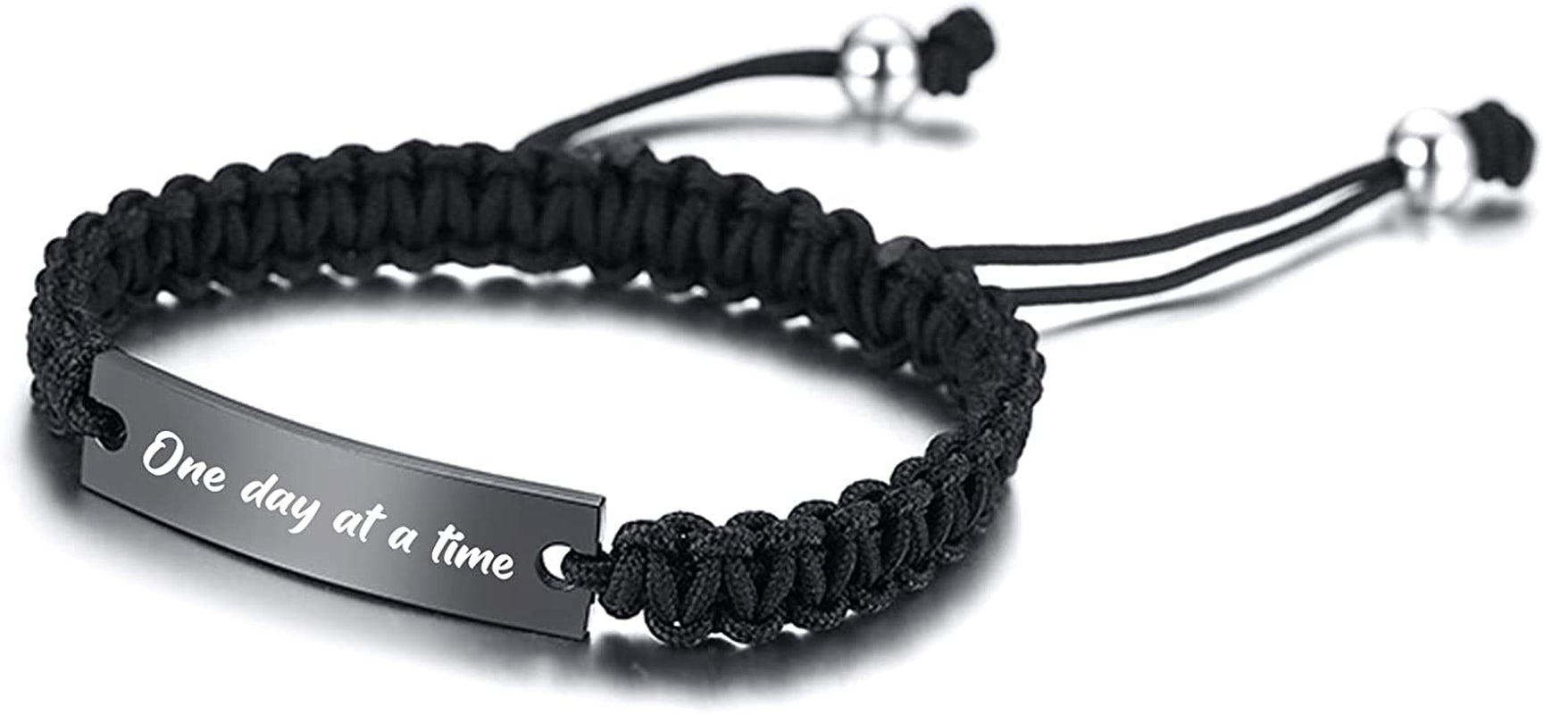 VNOX Personalized Inspirational Bracelet for Women Men - Engarved Handmade Rope Adjustable Bracelet Encouragement Motivational Gift Apparel & Accessories > Jewelry > Bracelets VNOX Jewelry   