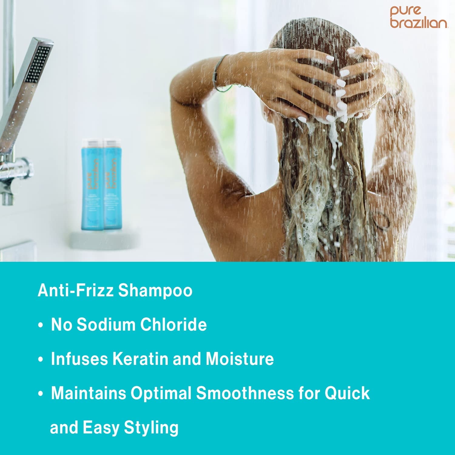 PURE BRAZILIAN - Essential Hair Care Kit, Includes Anti-Frizz Daily Shampoo (13Oz), Conditioner (13Oz), and Daily Leave in Serum (13Oz) Health & Beauty > Personal Care > Hair Care Pure Brazilian   
