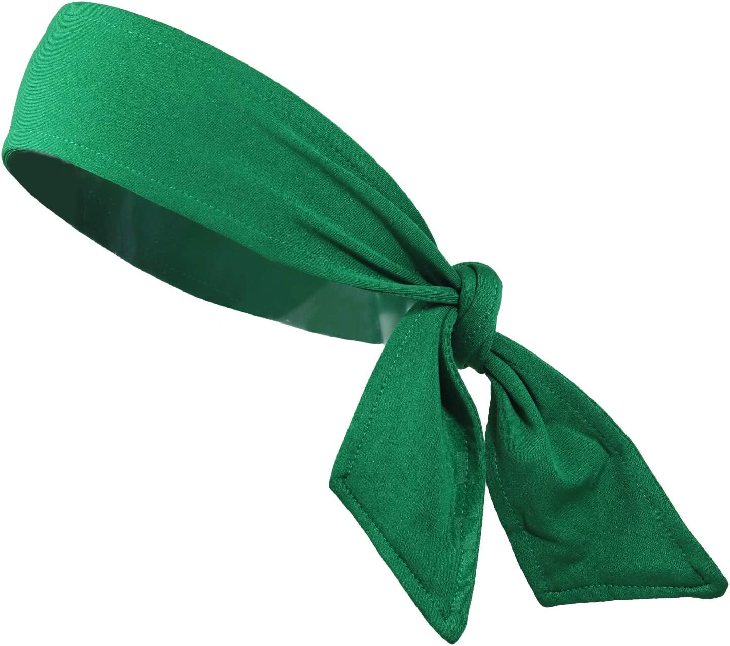 Kenz Laurenz Headbands Tie on Headband for Women Men Running Athletic Hair Head Band Elastic Sports Sweat Basketball Sweatband Stetchy Yoga Workout Sweatbands Adjustable Non-Slip Moisture Wicking Apparel & Accessories > Clothing Accessories > Bandanas & Headties Kenz Laurenz green  