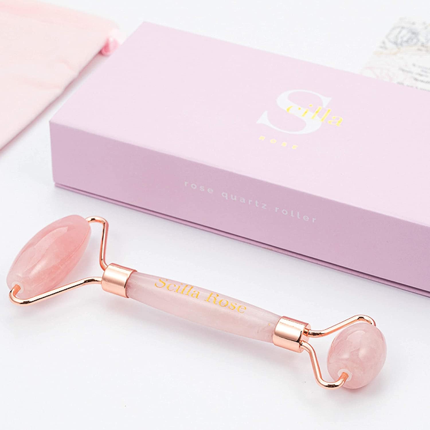 The Best Jade Roller Massaging Facial Roller, Superior and Natural for Facial Toning, Massage, Anti-Ageing, Skin Firming, Face Slimming. Lymphatic Drainage. Authentic & Genuine Beauty Tool Health & Beauty > Personal Care > Cosmetics > Cosmetic Tools > Skin Care Tools Scilla ROSE Rose Pink Roller  