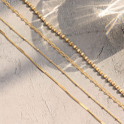 VACRONA Gold Anklets for Women 14K Gold Plated Boho Beach Beaded Chain Anklet Dainty Turquoises Evil Eye Ankle Bracelet Adjustable Chain Anklet Foot Jewelry Apparel & Accessories > Jewelry > Anklets VACRONA   