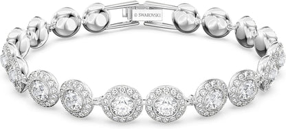 Swarovski Angelic Crystal Jewelry Collection, Rhodium Tone Finish, Blue Crystal, Pink Crystal, Clear Crystal Apparel & Accessories > Jewelry > Bracelets SWAROVSKI Tennis Bracelet  