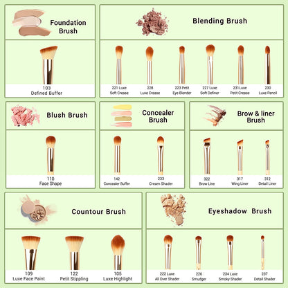 Jessup Brand 20Pcs Beauty Bamboo Professional Makeup Brushes Set Make up Brush Tools Kit Foundation Powder Brushes Eye Shader T145 Health & Beauty > Personal Care > Cosmetics > Cosmetic Tools > Makeup Tools Jessup   