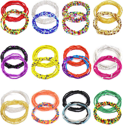 FUNEIA Waist Beads for Women Colorful African Belly Beads for the Waist Bikini Jewelry Chains Bead Waist Chains Set Apparel & Accessories > Jewelry > Body Jewelry FUNEIA C:elegant set  