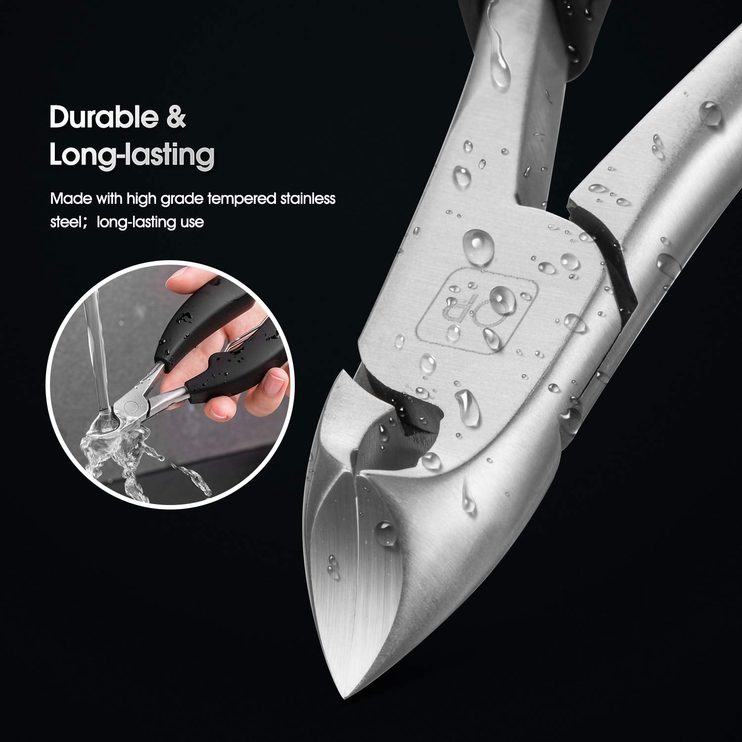 Podiatrist Toenail Clippers Ingrown or Thick Toe Nail Clippers for Men, Toenail Cutters Nipper Precision Diabetic Pedicure Tool Curved Edge, Opove X5 Silver Health & Beauty > Personal Care > Cosmetics > Cosmetic Tools > Nail Tools opove   