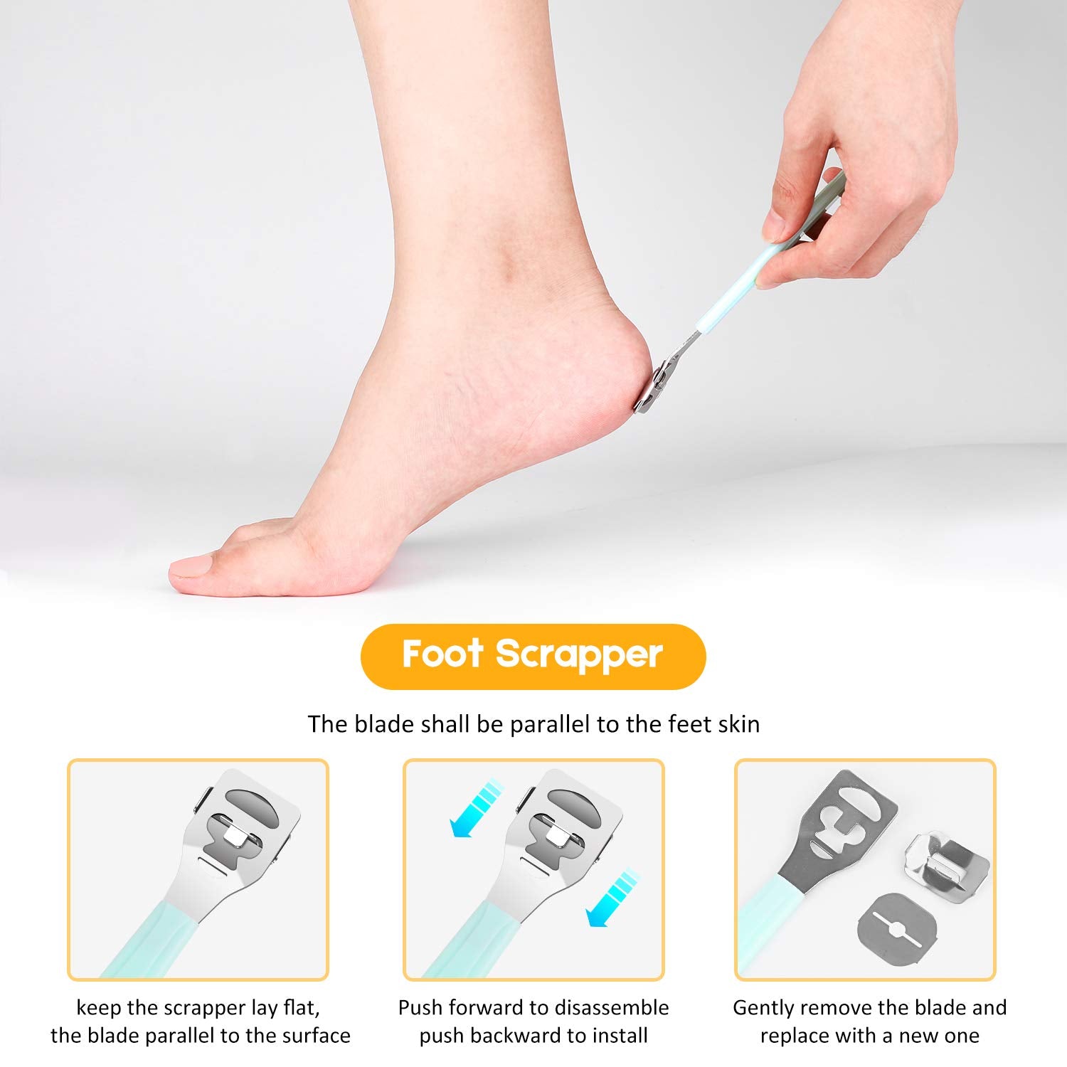 Pedicure Foot File Tools Kit - Professional Feet Corns Callus Remover Shaver Hard Dead Skin Removal Double-Sided Home Professional Wet Dry Use Best Gift for Family Friends Men Women Foot Care Set Health & Beauty > Personal Care > Foot Care soulkoo   