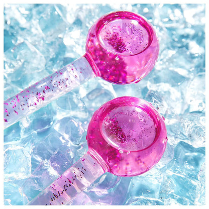 Ice Globes for Facials Cooling Facial Globes 24K Gold Face Massager Roller Daily Beauty Routines Reduce Eye Puffiness and Dark Circles BSROLUNA 2 Pcs Skin Massage Tool (Golden) Health & Beauty > Personal Care > Cosmetics > Cosmetic Tools > Skin Care Tools BSROLUNA Pink  