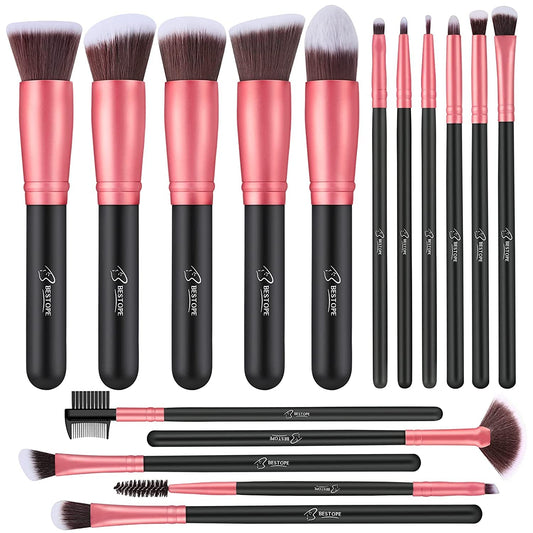 Makeup Brushes Makeup Brush Set - 16 Pcs BESTOPE PRO Premium Synthetic Foundation Concealers Eye Shadows Make up Brushes Set,Eyeliner Brushes(Rosegold) Health & Beauty > Personal Care > Cosmetics > Cosmetic Tools > Makeup Tools Shenzhen Jimei Lang Technology Co., Ltd. Black RoseGold  