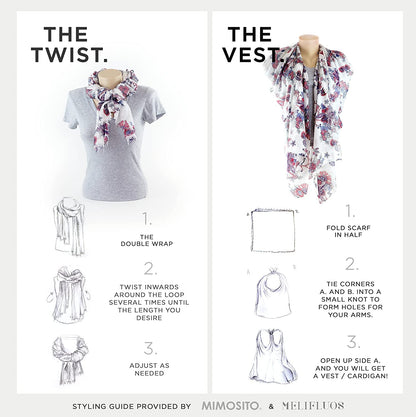 Scarf for Women Lightweight Geometric Fashion Spring Fall Winter Scarves Shawl Wraps Apparel & Accessories > Clothing Accessories > Scarves & Shawls MELIFLUOS DESIGNED IN SPAIN   