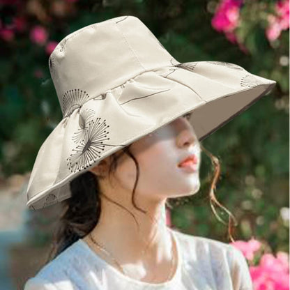 Women Wide Brim Sun Hat Women Sun Large Brim Hat Foldable Summer Beach Cap for Fishing Hiking Apparel & Accessories > Clothing Accessories > Hats xbaihuix   