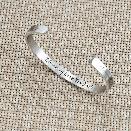 Best Friend Cuff Bracelet for Women Mantra Bracelets Engraved Stainless Steel Cuff Bangle Friendship Jewelry Personalized Gifts for Her Sister BFF Best Friends Apparel & Accessories > Jewelry > Bracelets liforlove   