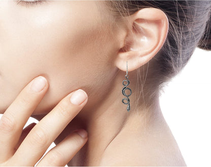 NOVICA Sterling Silver Snake Dangle Earrings, Infinity Serpent' Apparel & Accessories > Jewelry > Earrings NOVICA   