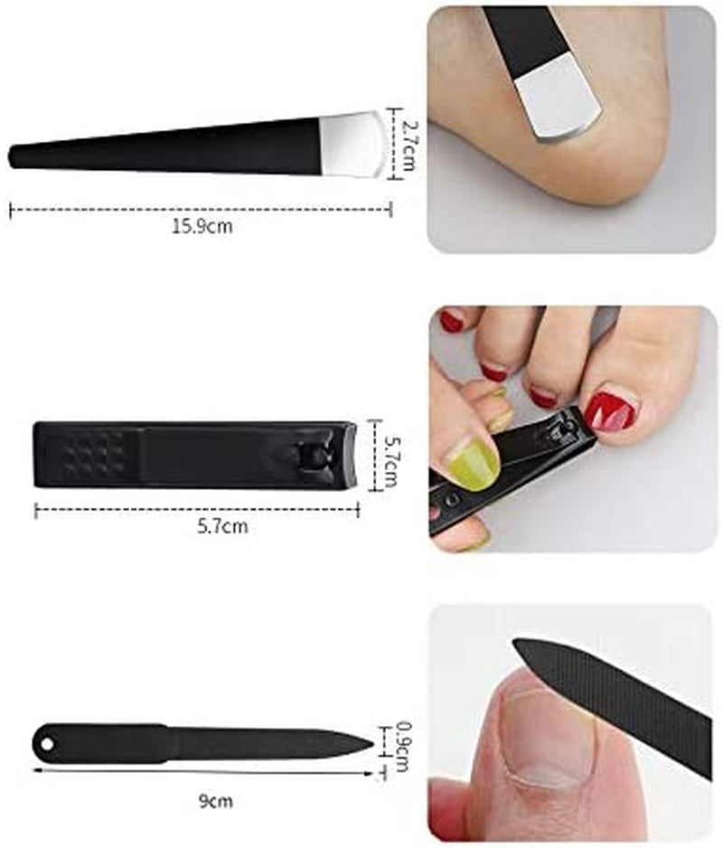 Foot Care Pedicure Callus Shaver Hard Skin Remover 10 Blades Ingrown Toenail Tools Kit, Ingrown Toenail Removal Correction Clippers, Professional Pedicure Tools (Black)… Health & Beauty > Personal Care > Foot Care ATTENDRE   