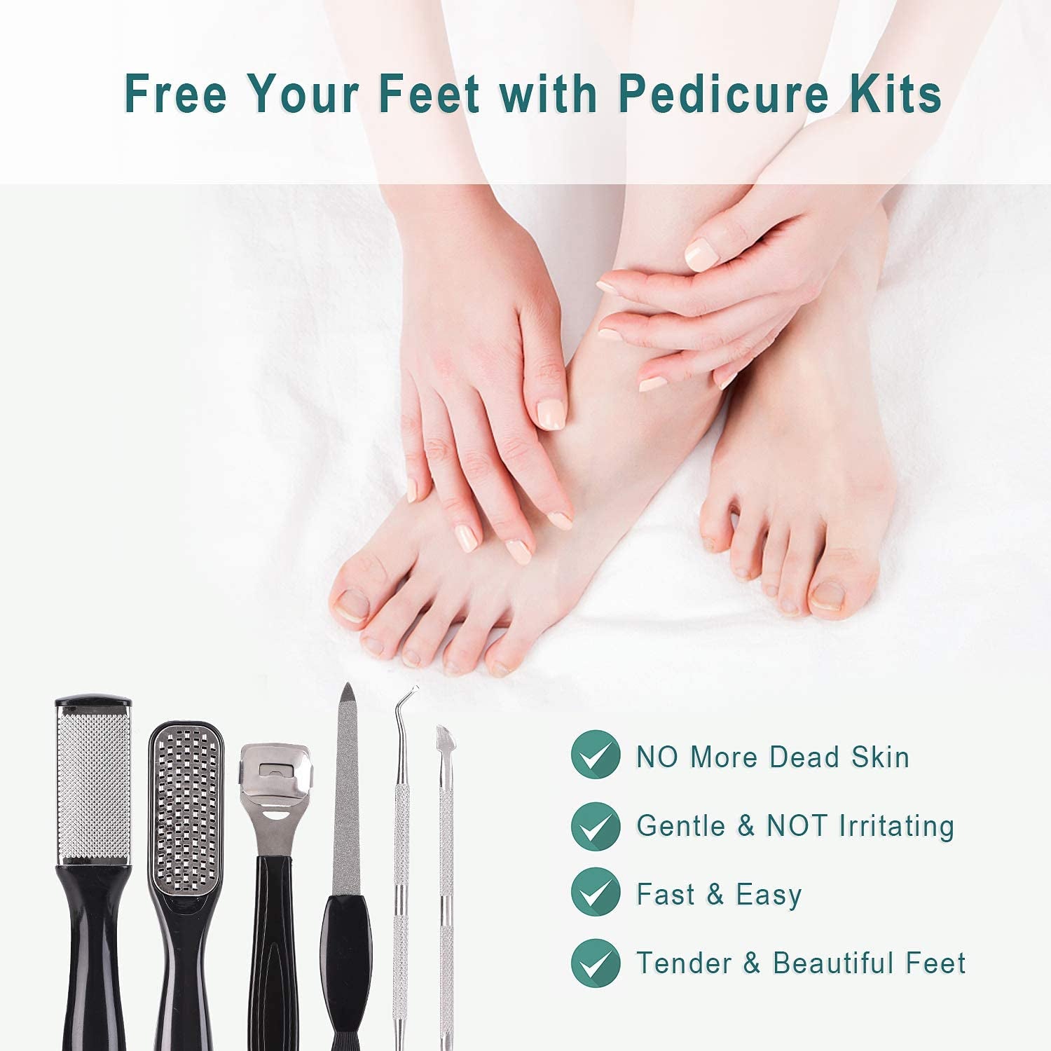 Lanvier Foot File Rasp Kits Professional Pedicure Tools to Remove Callus, Dead Skin and Other Foot Care for Women Men Home Health & Beauty > Personal Care > Foot Care Lanvier   