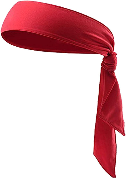 Quickly Dry Sports Headband for Women Men,Moisture Wicking Sweat Hair Band Stretch Sweatband Head Tie Scarf Wrap Bandana for Tennis Running Workout Yoga Gym Cycling Fitness under Helmet Liner Headwear Apparel & Accessories > Clothing Accessories > Bandanas & Headties Holiberty Red  