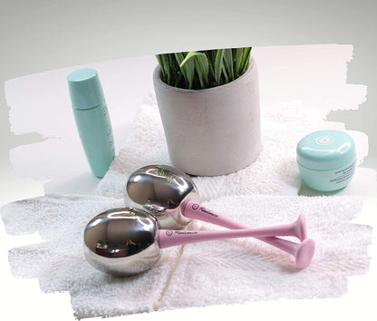 Radiance Ice Globes for Facials Skin Care - Cryo Globes, Non Shatter, Face Cooling Cold Stainless Steel, Cryo Freeze Tool Roller for Depuffing Eyes, Face Massage with a Storage Case & Polish Cloth Health & Beauty > Personal Care > Cosmetics > Cosmetic Tools > Skin Care Tools Elated Life   