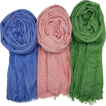 Women Scarf Shawl for All Season 3PCS Scarve Wrap Scarve. Apparel & Accessories > Clothing Accessories > Scarves & Shawls Axe Sickle Pink, Green, Blue  