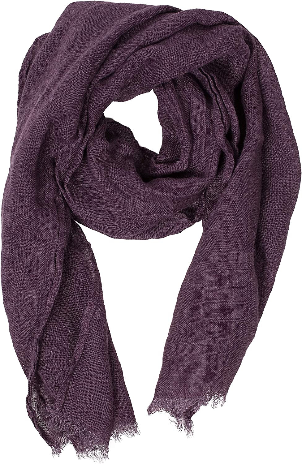 Lusie'S Linen Scarf - 100% Linen - Imported from Europe Apparel & Accessories > Clothing Accessories > Scarves & Shawls LUSIE'S LINEN Purple  