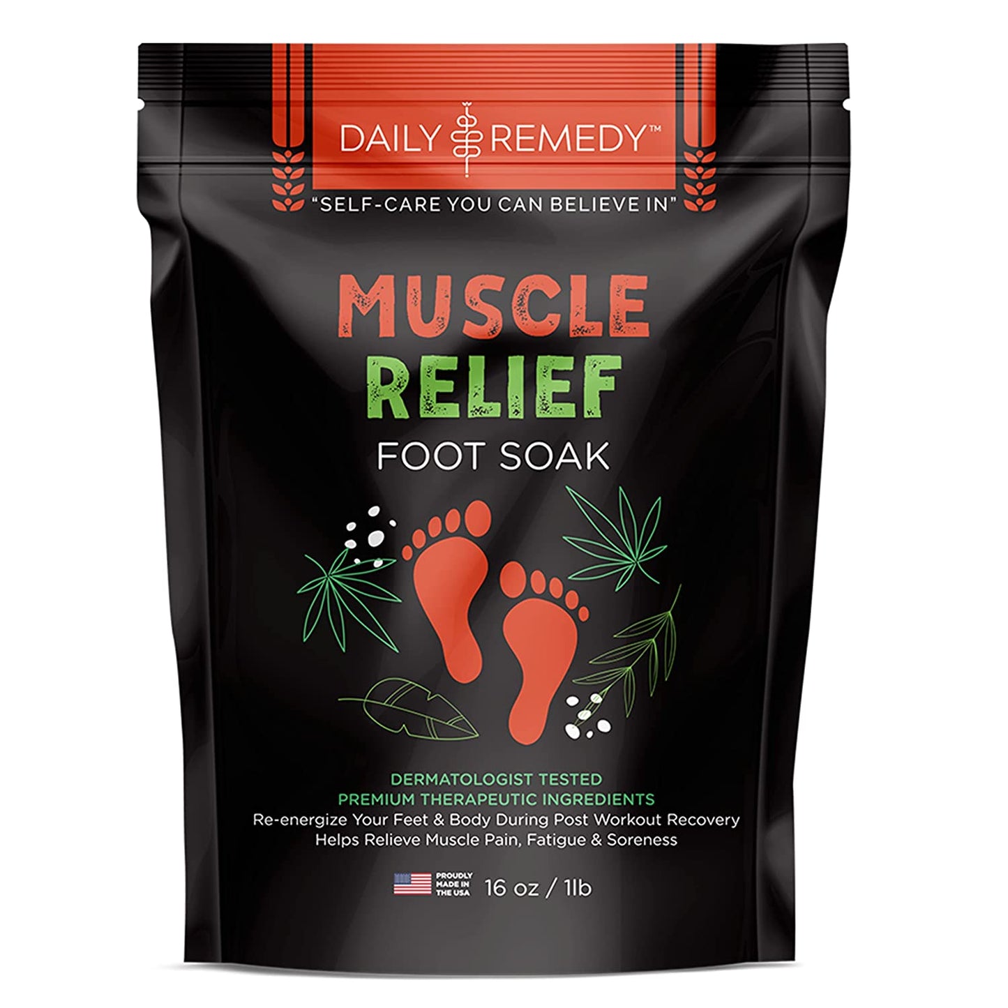 Citrus Detox Foot Soak with Epsom Salt - for Foot Callus, Immune Boost, Damaged Toenail, Athletes Foot, Pedicure and Soothes Tired Aching Feet - Made in USA Health & Beauty > Personal Care > Foot Care DAILY REMEDY Muscle Relief  