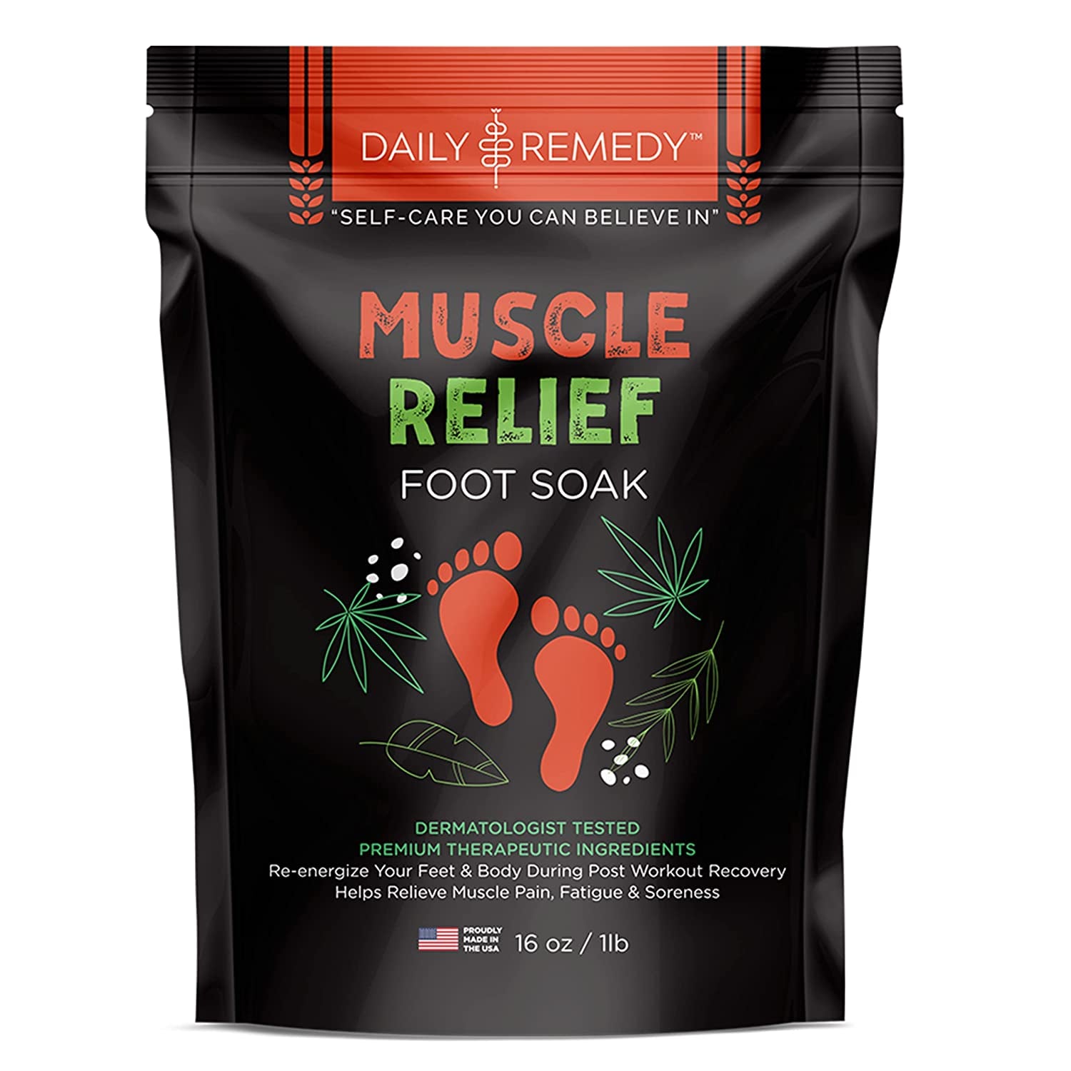 Citrus Detox Foot Soak with Epsom Salt - for Foot Callus, Immune Boost, Damaged Toenail, Athletes Foot, Pedicure and Soothes Tired Aching Feet - Made in USA Health & Beauty > Personal Care > Foot Care DAILY REMEDY Muscle Relief  