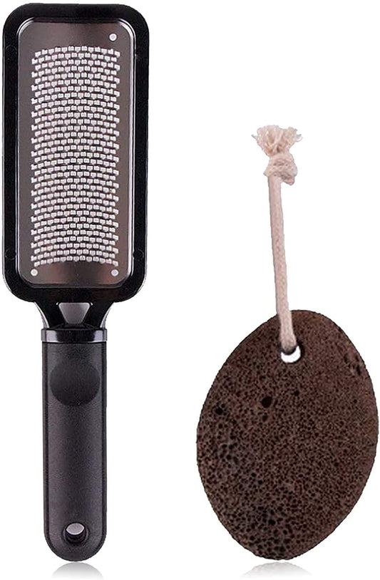 UNIMEIX Pumice Stone for Feet and Heel Scraper for Feet Set - Foot Scrubber ,Callus Remover for Feet Pedicure Exfoliation Tool ,For Foot Care Spa-To Smooth Dry Cracked Heels and Calloused Health & Beauty > Personal Care > Foot Care UNIMEIX Foot File + Pumice  
