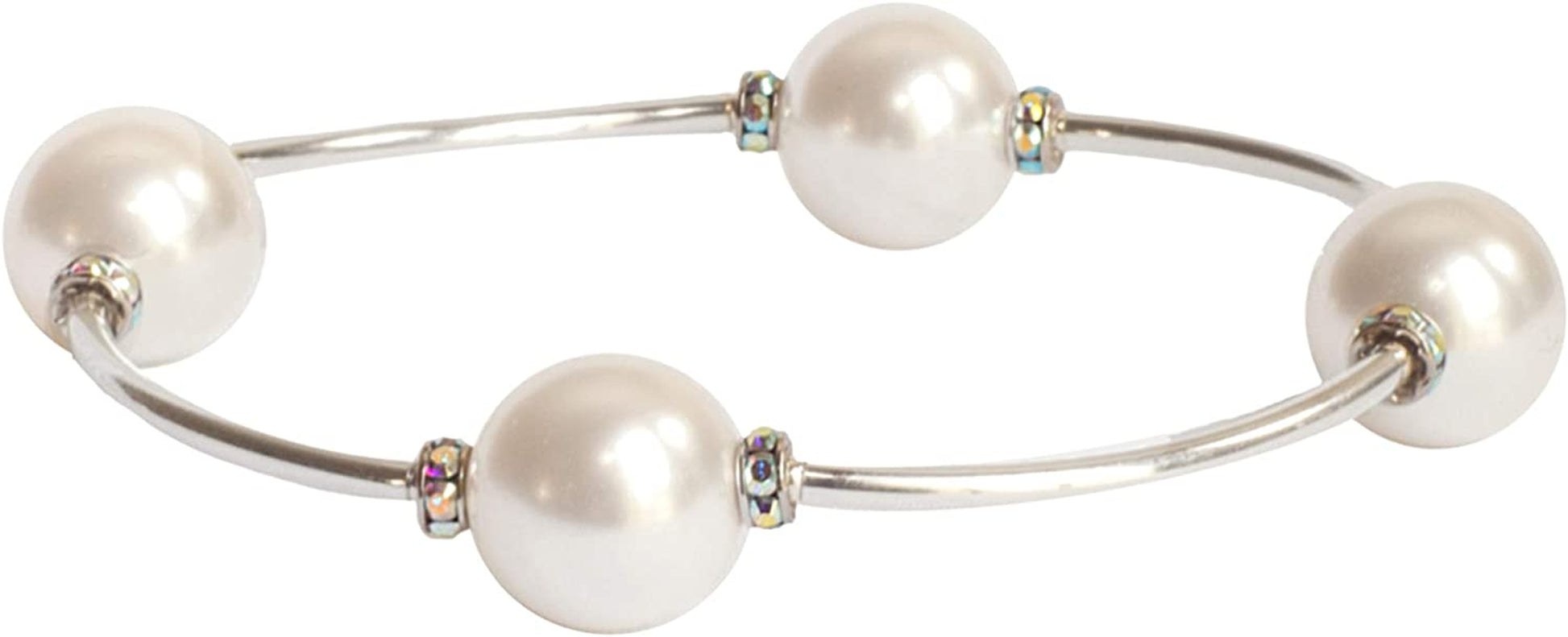 Made as Intended Crystal White Swarovski Pearl Blessing Bracelet Apparel & Accessories > Jewelry > Bracelets Made As Intended 8.0 Inches  