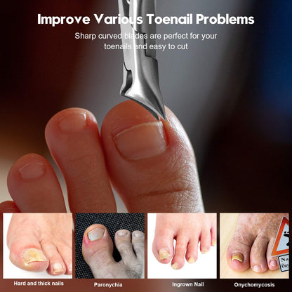 Podiatrist Toenail Cutters for Thick Nails Kit, Professional Grade Pedicure Tools with Sharp Curved Blades for Precision Trimming. Easy to Use & Effortless. Improve Various Toenail Problems. Health & Beauty > Personal Care > Cosmetics > Cosmetic Tools > Nail Tools KENED   