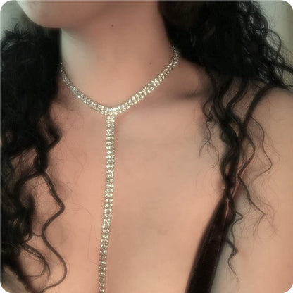 Blindery Rinestone Body Chains Jewelry Sexy Layered Body Necklace Crystal Body Necklace Nightclub Party Bikini Body Jewelry for Women and Girls Apparel & Accessories > Jewelry > Body Jewelry Blindery Gold1  