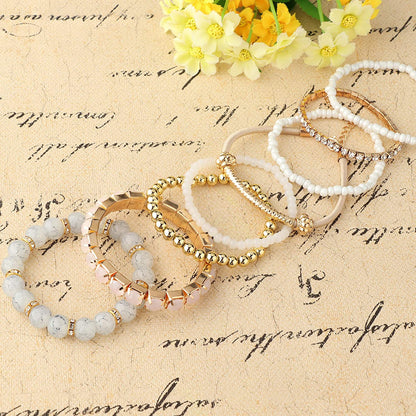 MILACOLATO 2-4 Sets Beaded Bracelets for Women Stackable Bracelets Aesthetic Stretch Multilayered Bracelets Set Bohemian Bracelet Apparel & Accessories > Jewelry > Bracelets Milacolato   