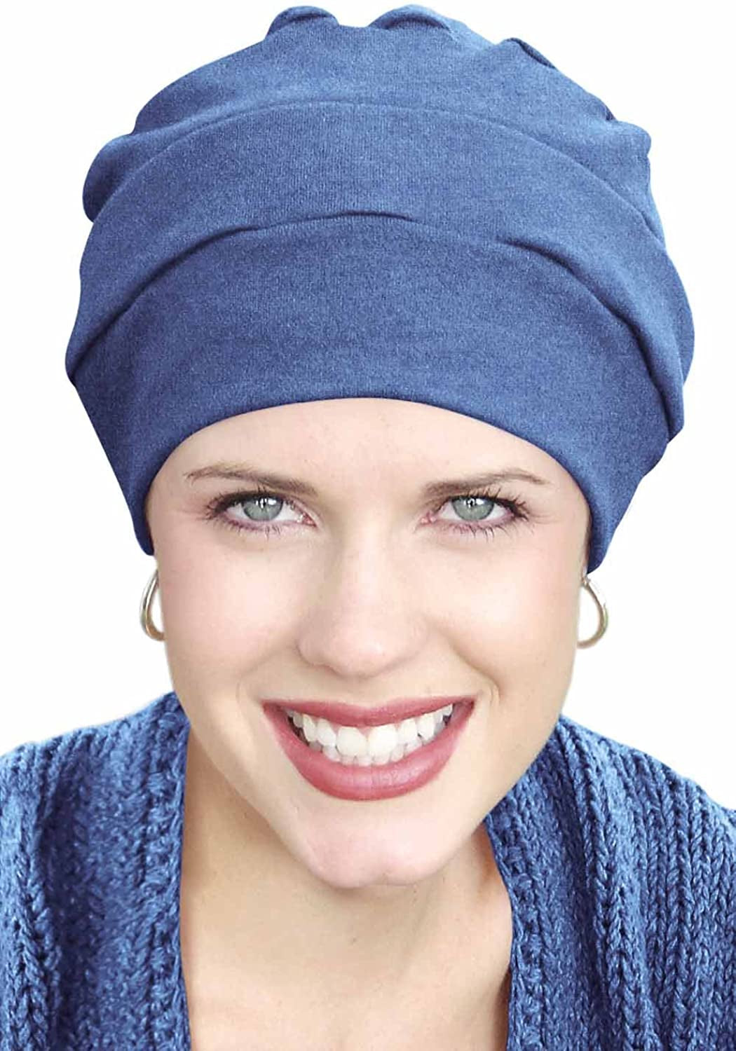 Headcovers Unlimited Three Seam Turban - 100% Cotton Hat Apparel & Accessories > Clothing Accessories > Headwear Headcovers Unlimited Royal Blue Heather One Size 