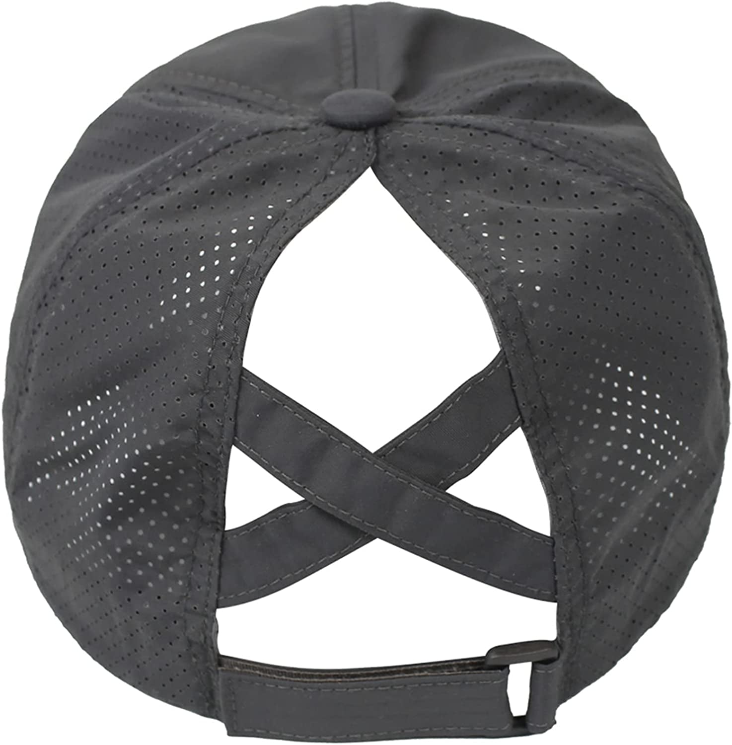 Mukeyo Womens Criss Cross Ponytail Baseball Cap Adjustable Messy High Bun Ponycap Quick Drying Hat Apparel & Accessories > Clothing Accessories > Hats KYLIE MAX   