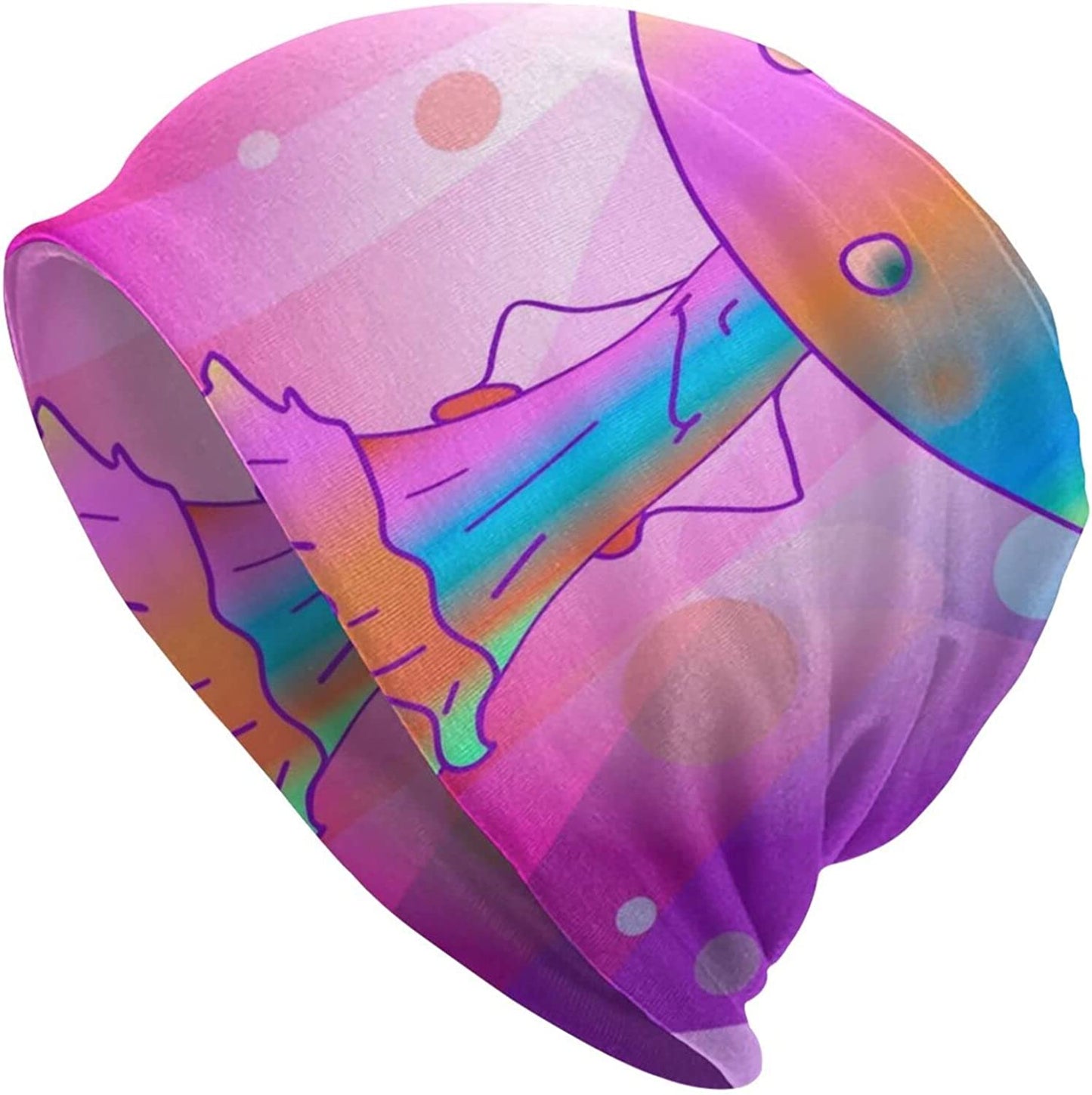 Gold Star Slouchy Beanie Chemo Headwear Knit Hat Scarf Sleep Skull Cap for Women Men Apparel & Accessories > Clothing Accessories > Headwear ybovejuk Colorful Mushroom Psychedelic Hippie One Size 