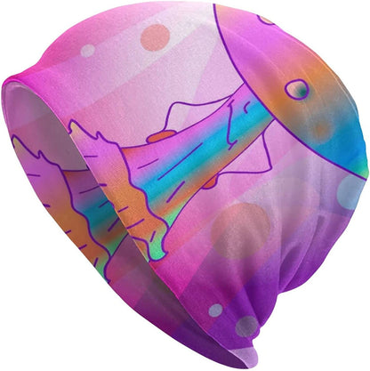 Gold Star Slouchy Beanie Chemo Headwear Knit Hat Scarf Sleep Skull Cap for Women Men Apparel & Accessories > Clothing Accessories > Headwear ybovejuk Colorful Mushroom Psychedelic Hippie One Size 