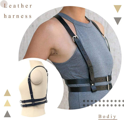 Bodiy Punk Waist Harness Belt Fashion Body Chain Black Goth Rave Adjustable Body Jewelry for Women and Girls Apparel & Accessories > Jewelry > Body Jewelry Bodiy   