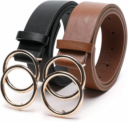 IFENDEI Women'S Faux Leather Belt for Jeans Dress Waist Belts Apparel & Accessories > Clothing Accessories > Belts IFENDEI   