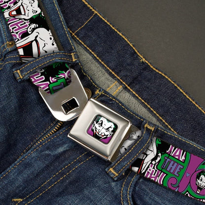 Buckle-Down Seatbelt Belt - Joker Face/Logo/Spades Black/White/Purple - 1.0" Wide - 20-36 Inches in Length Apparel & Accessories > Clothing Accessories > Belts Buckle-Down   