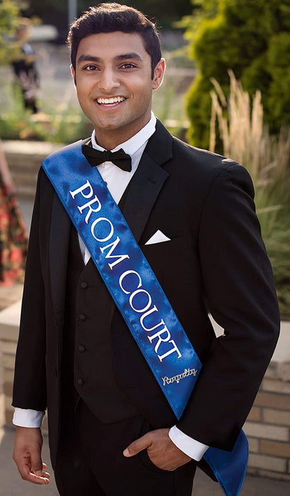 Prom Sash Set, 2 Sashes and 2 Glitter Royalty Pins Apparel & Accessories > Clothing Accessories > Sashes Anderson's   