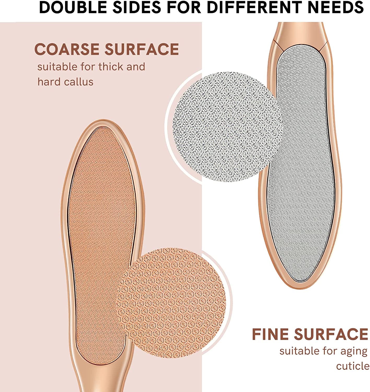 Glass Pedicure Foot File - Coarse/Fine Double Side Nano Glass Surface, Dead Hard Skin Remover, Cuticle Callus Removal, Professional Foot Care, Both Wet and Dry Using Health & Beauty > Personal Care > Foot Care Cut it   