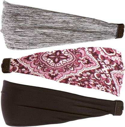 Hipsy Adjustable & Stretchy Printed Xflex Wide Headbands for Women Girls & Teens Apparel & Accessories > Clothing Accessories > Bandanas & Headties Hipsy   