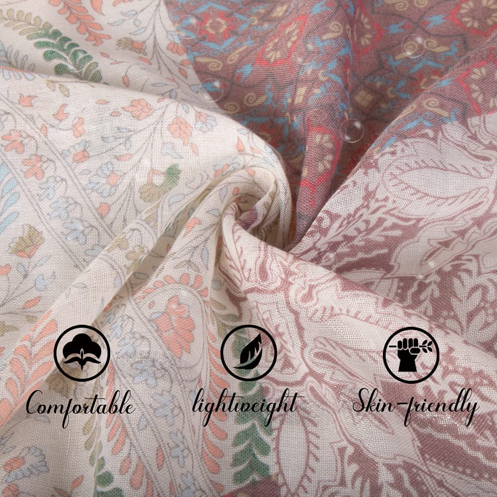Scarf for Women Lightweight Floral Fashion Flower Scarves Shawl Wrap by Hophor Apparel & Accessories > Clothing Accessories > Scarves & Shawls Hophor   