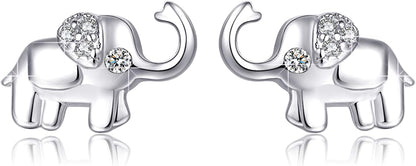Onesight Elephant Bracelet/Anklets/Necklace/Earring for Women 925 Sterling Silver Elephants Bracelets Jewelry Apparel & Accessories > Jewelry > Anklets OneSight Elephant Earrings  