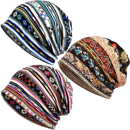 Kayier Women'S Baggy Casual Chemo Beanie Hats Headwear Caps Apparel & Accessories > Clothing Accessories > Headwear Kayier 3 Pack-m  
