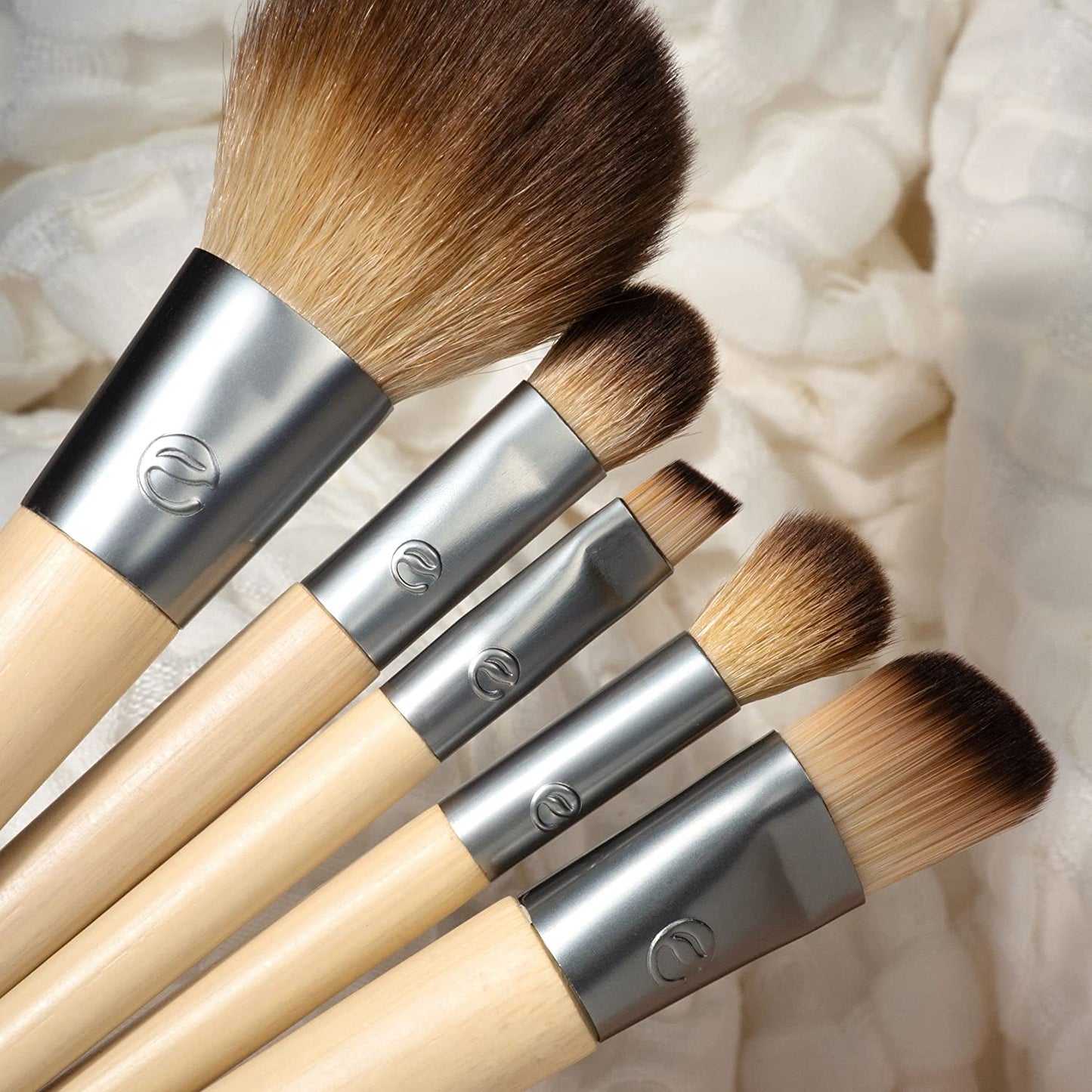 Ecotools Makeup Brush Set for Eyeshadow, Foundation, Blush, and Concealer with Bonus Storage Case, Start the Day Beautifully, Travel Friendly, 6 Piece Set Health & Beauty > Personal Care > Cosmetics > Cosmetic Tools > Makeup Tools EcoTools   