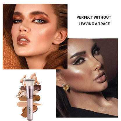 Foundation Makeup Brush Flat Top Kabuki Foundation Brush for Liquid Cream Powder Makeup,The Big Fiber Bristles ,Stippling Buffing Blending Good Premium Face Makeup Brush Set Tools Rose Gold Health & Beauty > Personal Care > Cosmetics > Cosmetic Tools > Makeup Tools BEASOFEE   